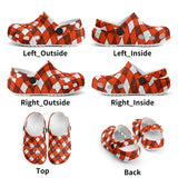 HD Red Heather Tartan - Kids Clog - FREE p&p Worldwide