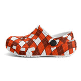 HD Red Heather Tartan - Kids Clog - FREE p&p Worldwide