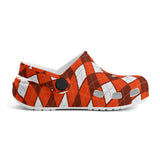 HD Red Heather Tartan - Kids Clog - FREE p&p Worldwide