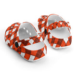 HD Red Heather Tartan - Kids Clog - FREE p&p Worldwide