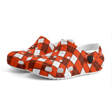 HD Red Heather Tartan - Kids Clog - FREE p&p Worldwide