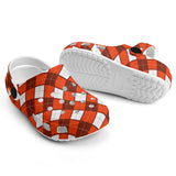HD Red Heather Tartan - Kids Clog - FREE p&p Worldwide