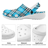 Women's Blue Tartan Soft Sandals - Free p&p Worldwide