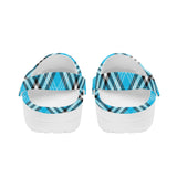 Women's Blue Tartan Soft Sandals - Free p&p Worldwide