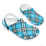 Women's Blue Tartan Soft Sandals - Free p&p Worldwide