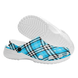 Women's Blue Tartan Soft Sandals - Free p&p Worldwide