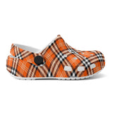 Tartan Orange- Kids Clogs - FREE p&p Worldwide