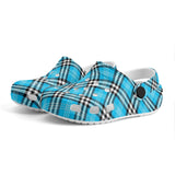 Tartan Blue - Kids Clogs - FREE p&p Worldwide