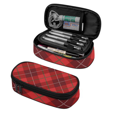 HD Tartan 3-Layer Pencil Case - FREE p&p Worldwide