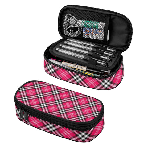 Tartan 3-Layer Pencil Case - FREE p&p