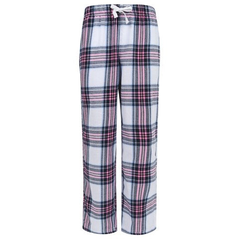 Tartan Lounge Pants - Navy/Pink - Ladies