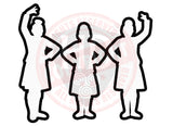 Morgan, Bethany and Jessica #1 - Girl Decal - A4 Sheet