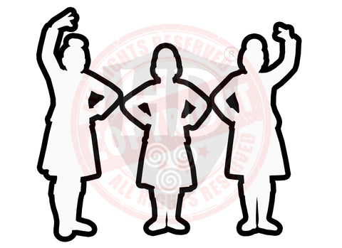 Morgan, Bethany and Jessica #1 - Girl Decal - A4 Sheet
