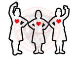 Morgan, Bethany and Jessica #1 - Girl Decal - A4 Sheet