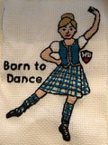 Cross Stitch Greeting Card Kit - Girl Dancer #1 - FREE p&p