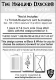 Cross Stitch Greeting Card Kit - Boy Dancer #1 - FREE p&p
