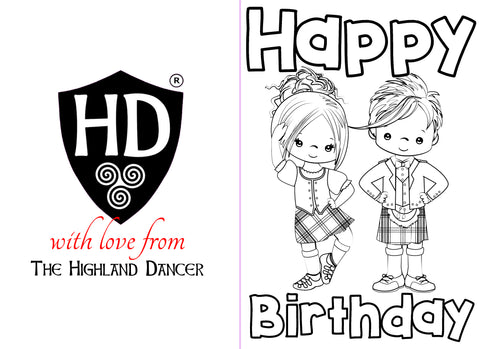 Colour IN Birthday Card (FREE Digital Down Load) #1a