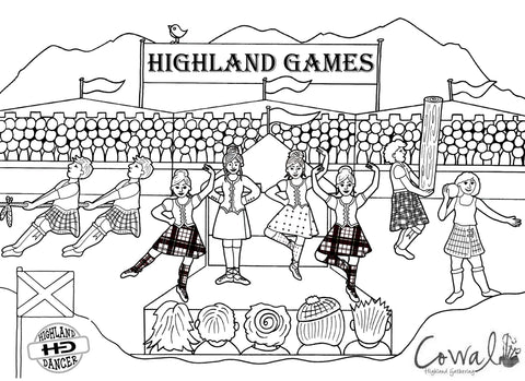 Cowal Highland Games Colour In Sheet