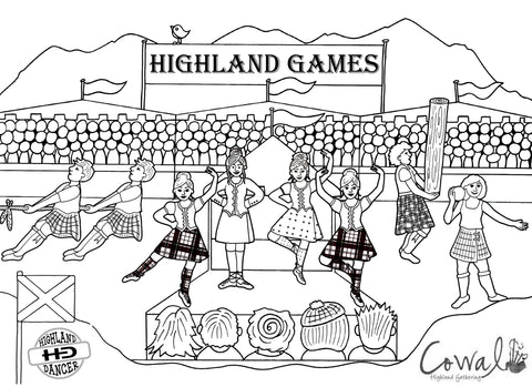 Cowal Highland Games Colour In Sheet