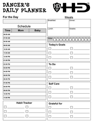 Dancers Daily Planner