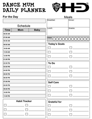 Dance Mum Daily Planner