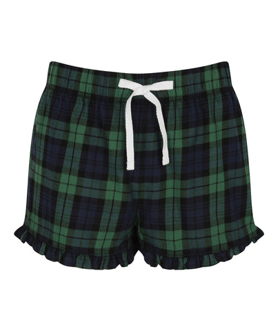 Tartan Frill PJ Short - Navy/Green - Ladies