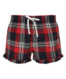 Tartan Frill PJ Short - Navy/Red - Ladies