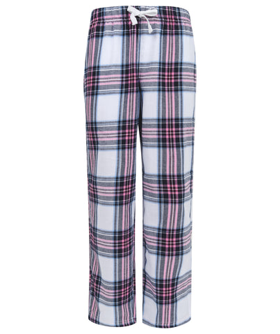 Tartan PJ Lounge pants - White/Pink - Kids