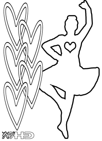 Hearts & Dance Colour Sheet FREE Digital download!!! #2