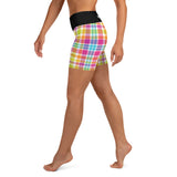 Rainbow Tartan High Waist Shorts
