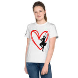 Heart Fling Youth crew neck t-shirt