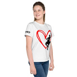 Heart Fling Youth crew neck t-shirt