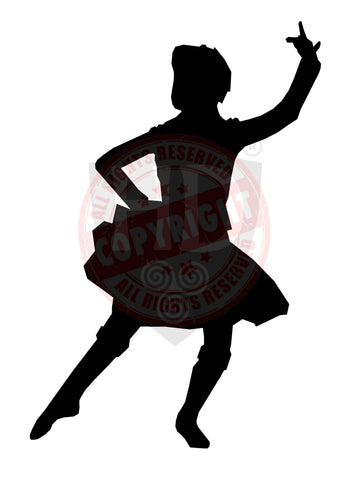 Male Highland Dancer Decal #21 - A4 Sheet