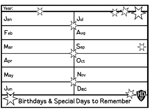 Birthday and Special Days  (Free Digital Download)