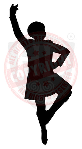 Male Highland Dancer Decal #12 - A4 Sheet