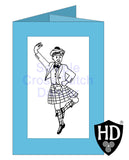 Cross Stitch Greeting Card Kit - Boy Dancer #1 - FREE p&p