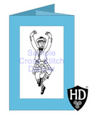 Cross Stitch Greeting Card Kit - Boy Dancer #2 - FREE p&p