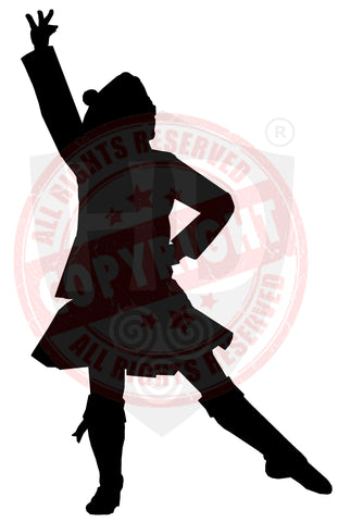 Male Highland Dancer Decal #15 - A4 Sheet