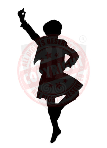 Male Highland Dancer Decal #18 - A4 Sheet