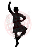 Male Highland Dancer Decal #19 - A4 Sheet