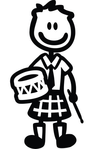 Highland Stick Boy Drummer #1 - A4 Sheet