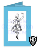 Cross Stitch Greeting Card Kit - Girl Dancer #1 - FREE p&p