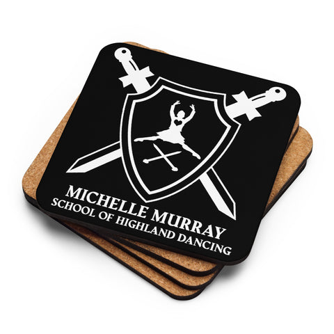 MICHELLE MURRAY SCHOOL OF HIGHLAND DANCING Cork-back coaster FREE p&p