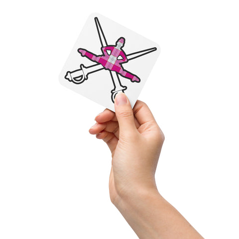 Pink Leap Dancer Cork-back coaster