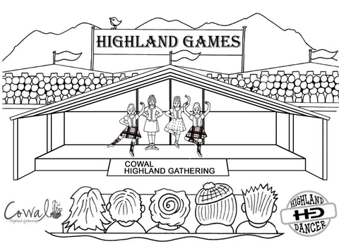 Cowal Highland Games Colour In Sheet #3