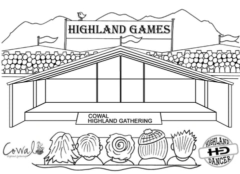 Cowal Highland Games Colour In Sheet #2