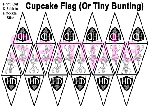 Cupcake Flags OR Mini Buntin COLOUR IN (FREE Digital Download) #2