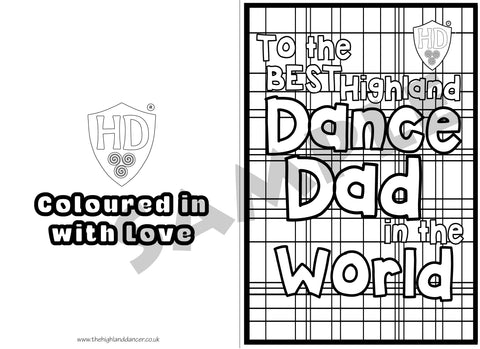 Dad's Colour in Birthday & Father's Day Card (FREE Digital Down Load) #1