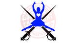 Girl Dancer and Swords Decal #4 - A4 sheet