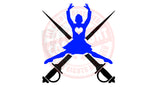 Girl Dancer and Swords Decal #4